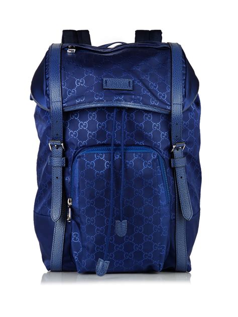 blue gucci backpack